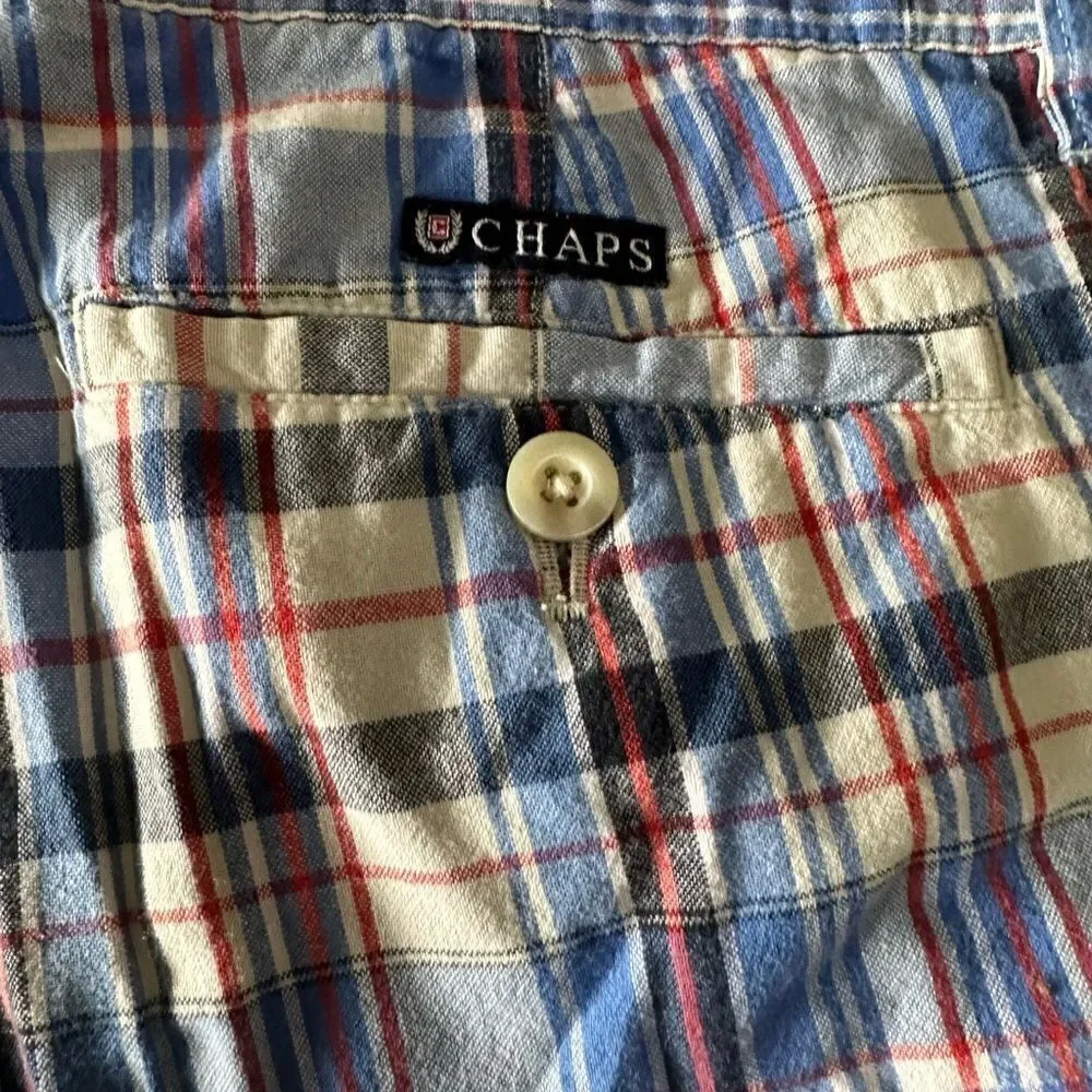 Champs blue plaid shorts- size 33